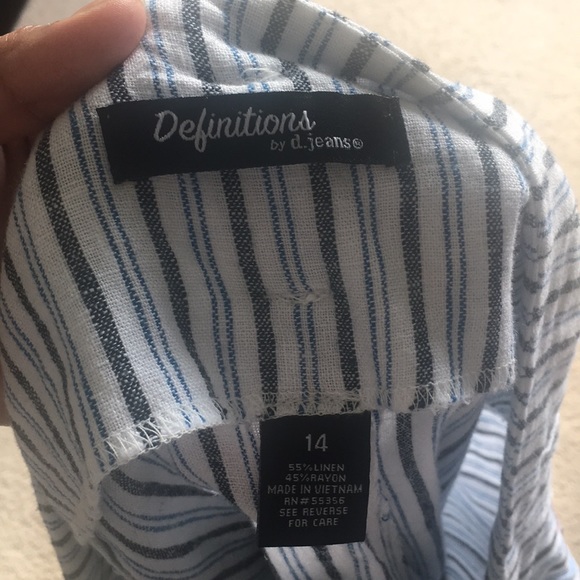 Definitions by d. jeans White Striped Pants - Picture 8 of 10